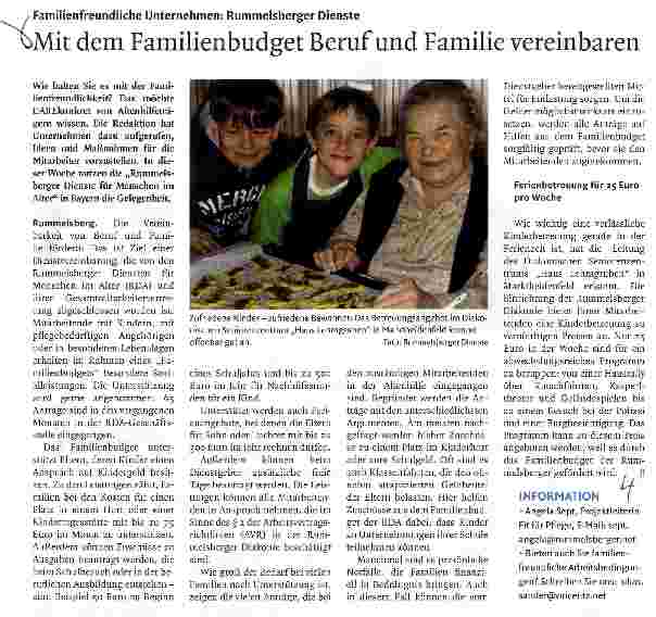 Vorschauseite 1: Mit dem Familienbudget Beruf und Familie vereinbaren