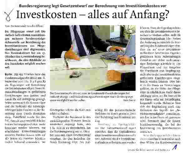Vorschauseite 1: Investkosten - alles auf Anfang?