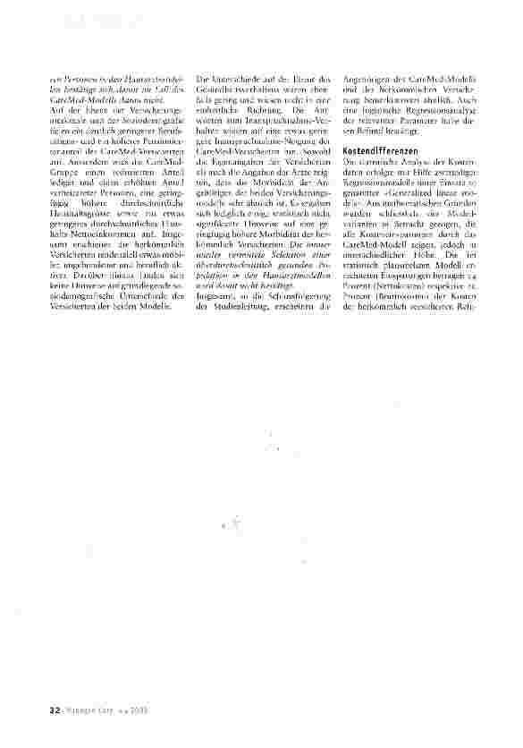 Vorschauseite 2: Deutliche Hinweise auf echte Kostenersparnisse durch Hausarztmodelle