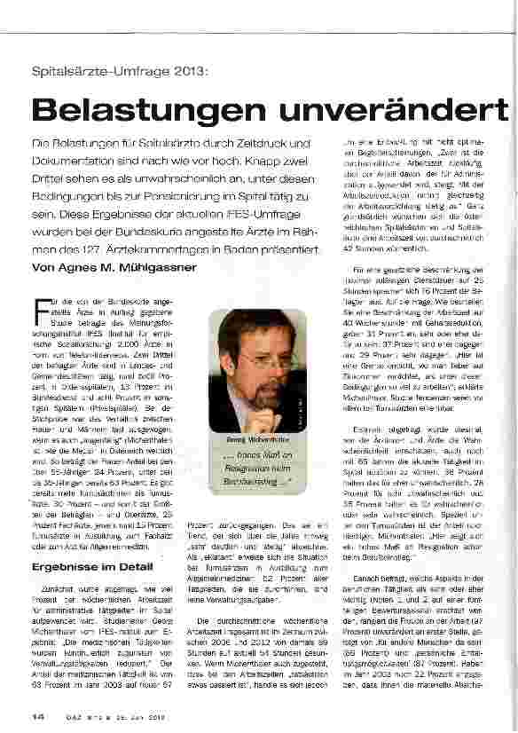 Vorschauseite 1: Belastungen unverändert