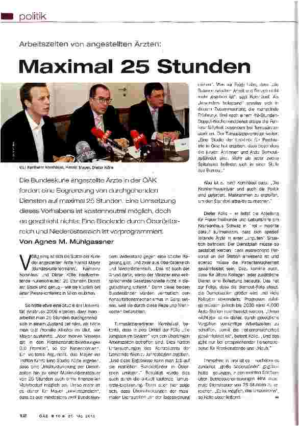 Vorschauseite 1: Maximal 25 Stunden