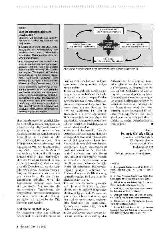 Vorschauseite 2: Ganzheitliches medizinisches Controlling im Spital