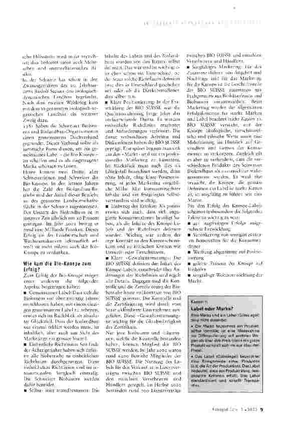 Vorschauseite 2: Lernen vom Beispiel des Knospe-Labels?