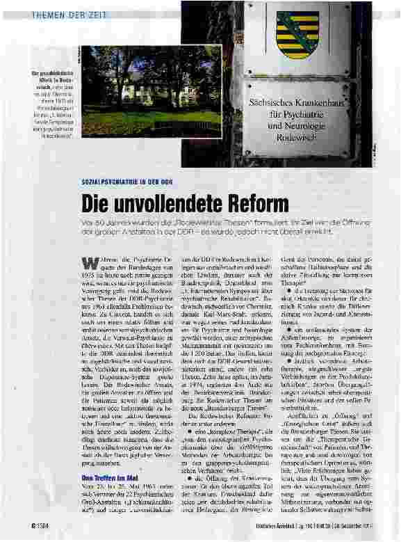 Vorschauseite 1: Die unvollendete Reform