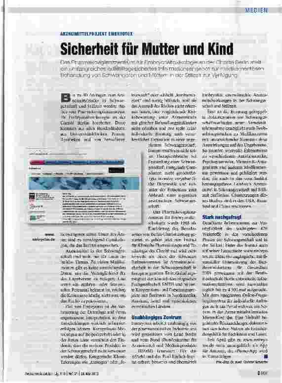 Vorschauseite 1: Sicherheit für Mutter und Kind