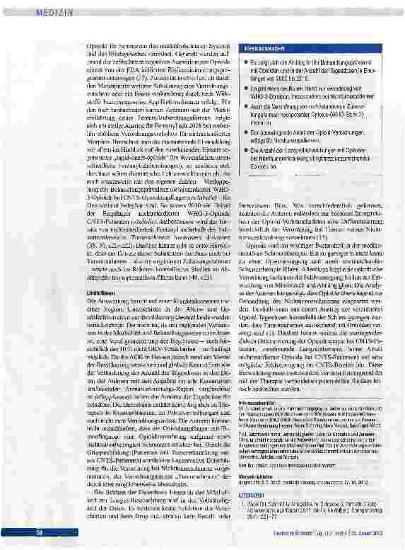 Vorschauseite 6: Zunahme der Opioidverordnungen in Deutschland zwischen 2000 und 2010
