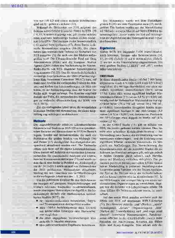 Vorschauseite 2: Volumentherapie mit Hydroxyethylstärke beim kritisch Kranken: Eine Neubewertung