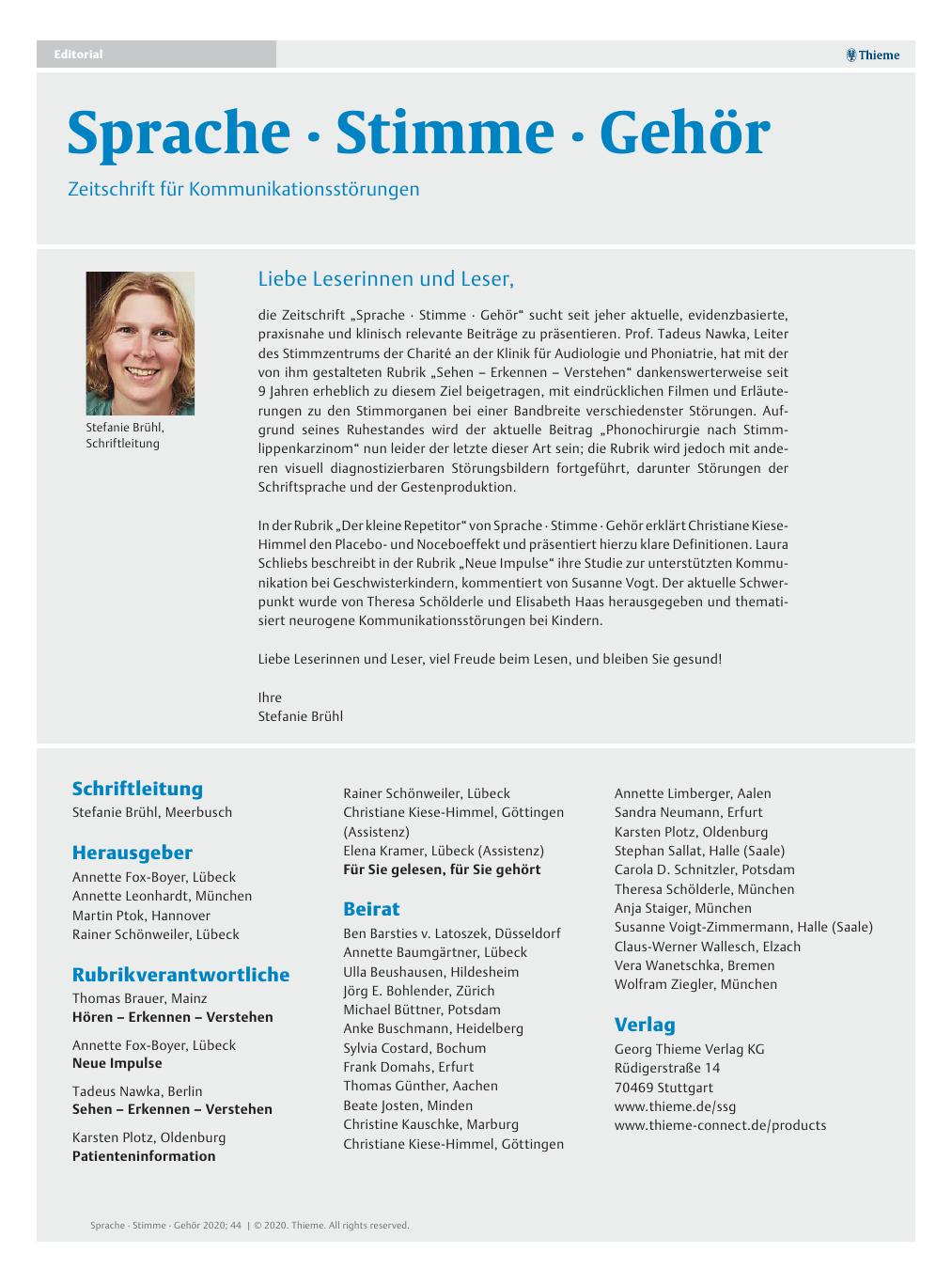 Vorschauseite 1: Liebe Leserinnen und Leser,