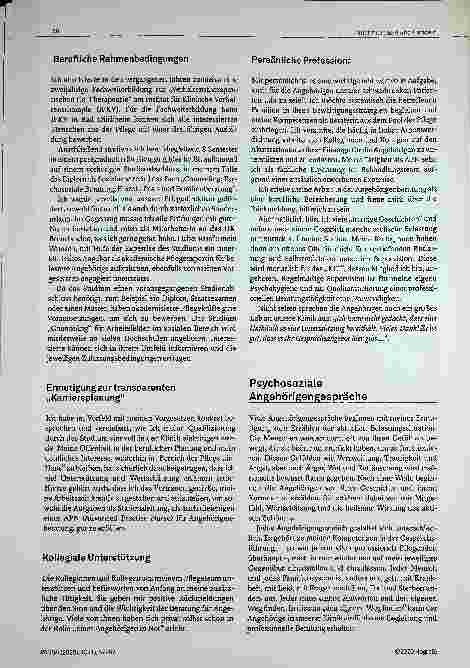 Vorschauseite 2: Gesprächszeit für belastete Angehörige - Angebot einer Pflegeexpertin am Universitätsklinikum Bonn