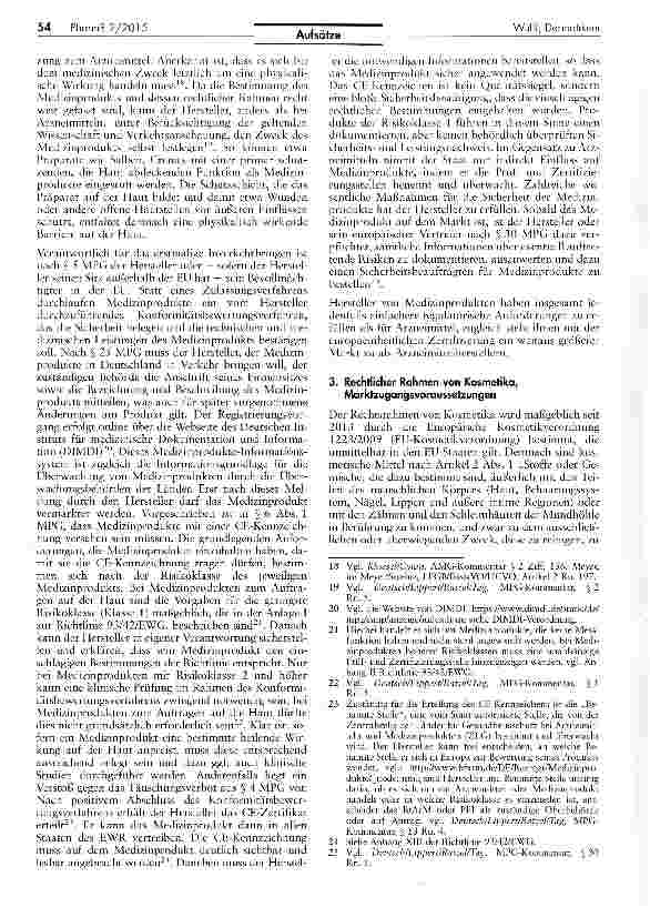 Vorschauseite 3: Dermatikum, Medizinprodukt oder Kosmetikum?