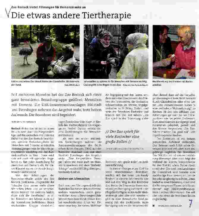 Vorschauseite 1: Die etwas andere Tiertherapie