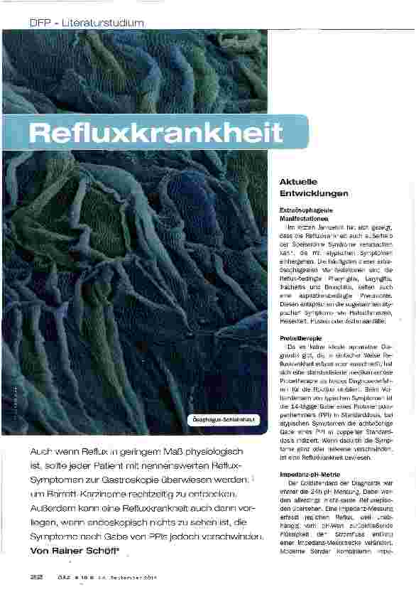 Vorschauseite 1: Refluxkrankheit