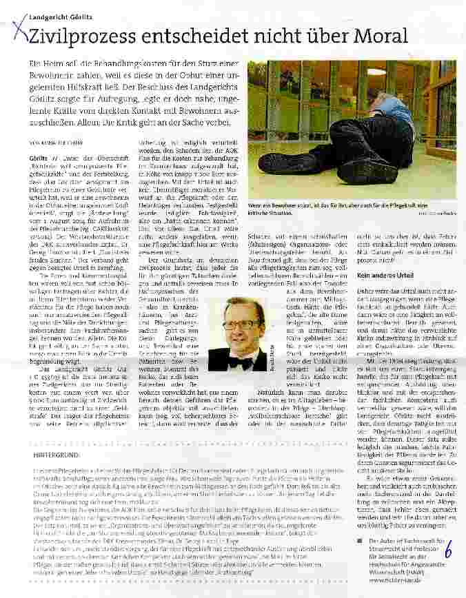 Vorschauseite 1: Zivilprozess entscheidet nicht über Moral