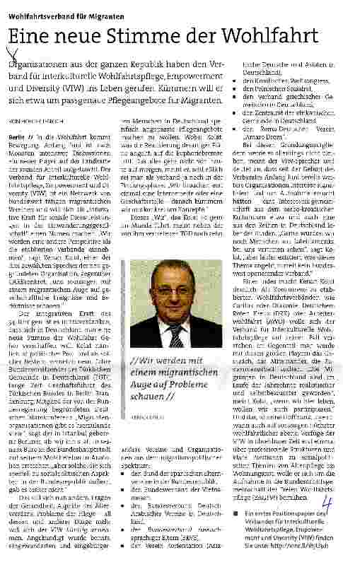 Vorschauseite 1: Eine neue Stimme der Wohlfahrt