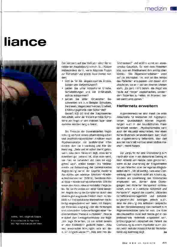 Vorschauseite 2: Angst behindert Compilance