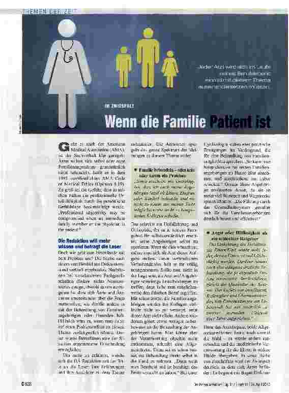 Vorschauseite 1: Wenn die Familie Patient ist