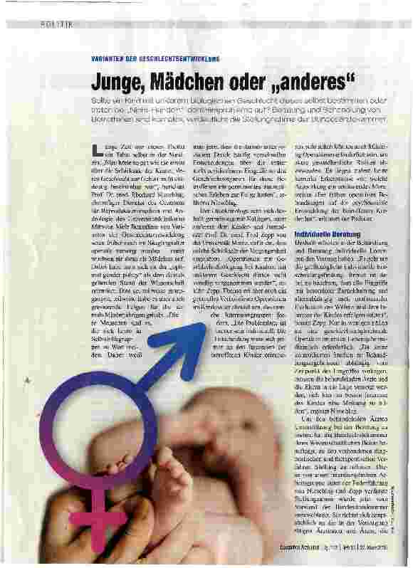 Vorschauseite 1: Junge, Mädchen oder „anderes