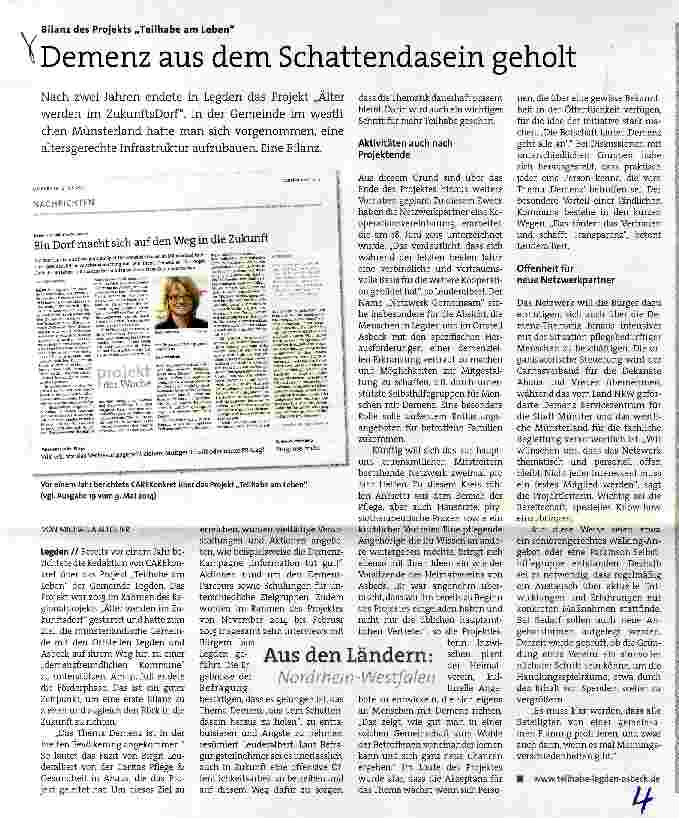 Vorschauseite 1: Demenz aus dem Schattendasein geholt