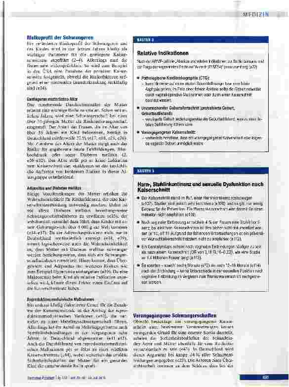 Vorschauseite 3: Indikationen, Vorzüge und Risiken einer elektiven Kaiserschnittoperation