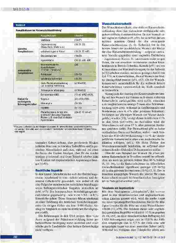 Vorschauseite 4: Indikationen, Vorzüge und Risiken einer elektiven Kaiserschnittoperation