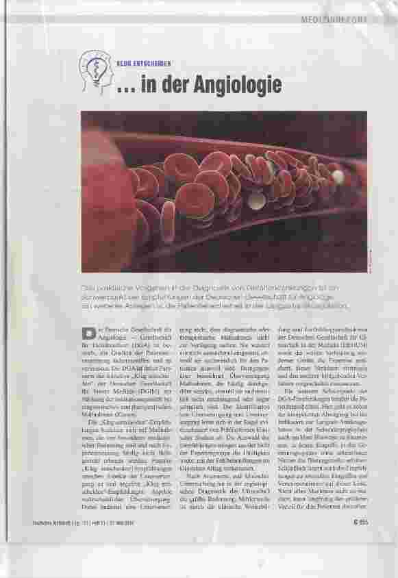 Vorschauseite 1: ...in der Angiologie