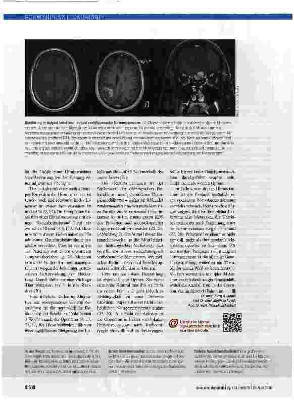 Vorschauseite 3: Stellenwert der chirurgischen Therapie