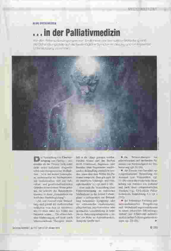 Vorschauseite 1: KLUG ENTSCHEIDEN. .. in der Palliativmedizin