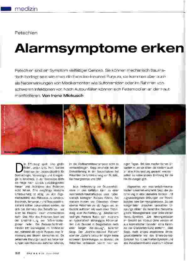 Vorschauseite 1: Alarmsymptome erkennen