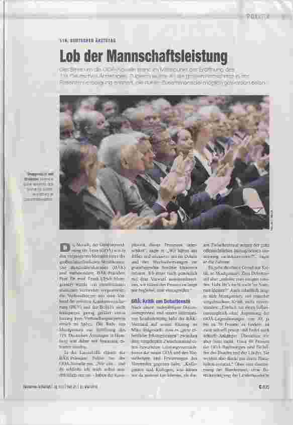 Vorschauseite 1: Lob der Mannschaftsleistung