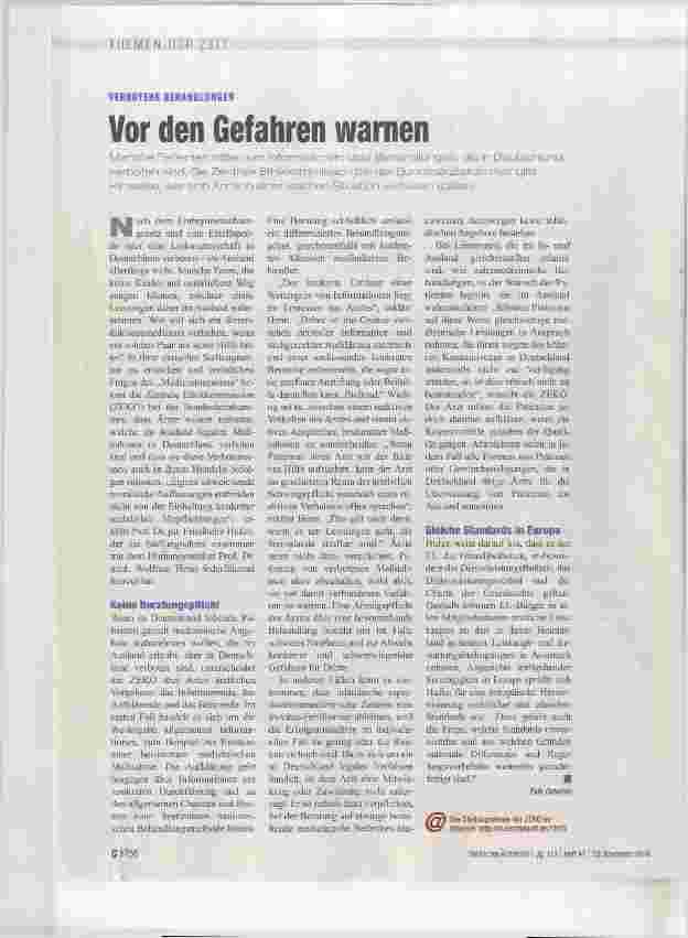 Vorschauseite 1: Vor den Gefahren warnen