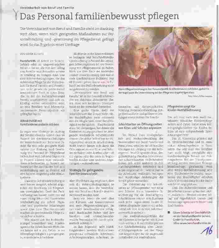 Vorschauseite 1: Das Personal familienbewusst pflegen