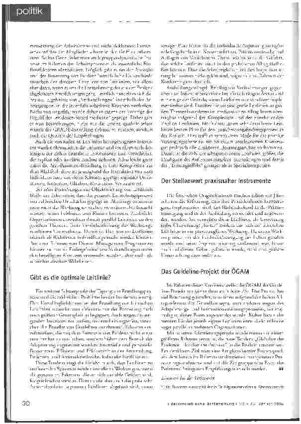 Vorschauseite 2: Guidelines auf internationaler Ebene - Die Bedeutung von Leitlinien