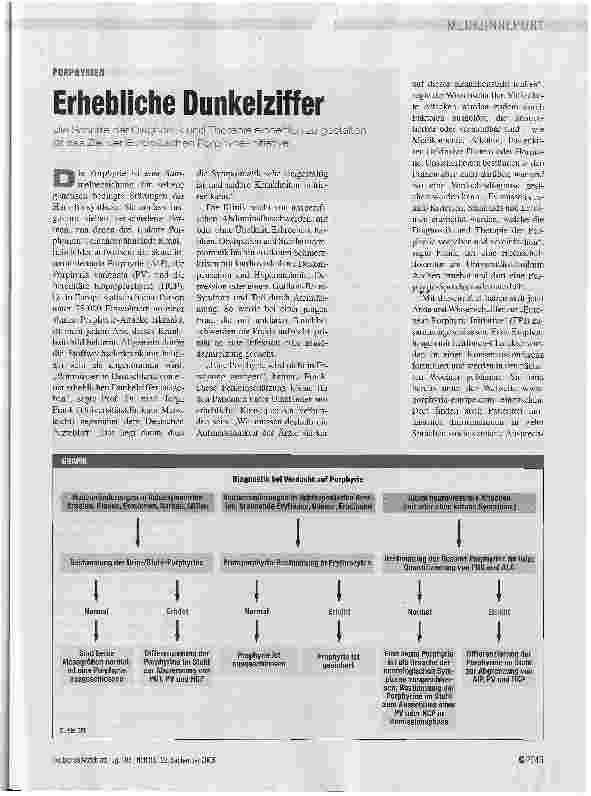 Vorschauseite 1: PORPHYRIEN - Erhebliche Dunkelziffer