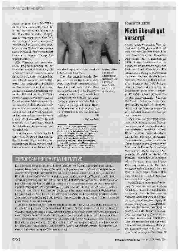 Vorschauseite 2: PORPHYRIEN - Erhebliche Dunkelziffer
