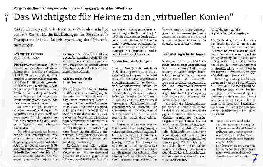 Vorschauseite 1: Das Wichtigste für Heime zu den „virtuellen Konten