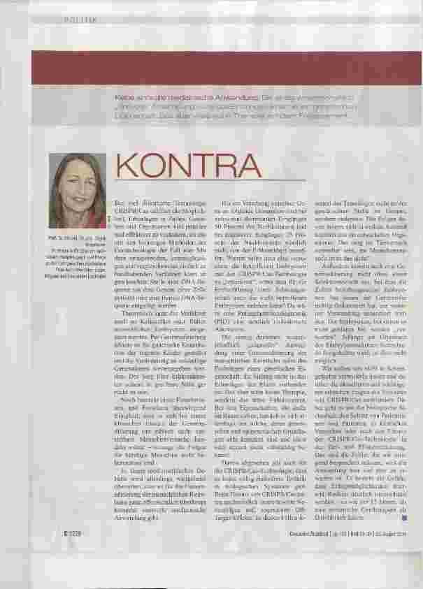 Vorschauseite 2: Genchirurgie am menschlichen Embryo?