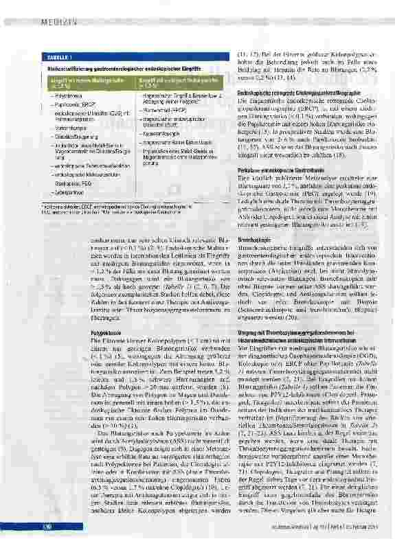 Vorschauseite 2: Periinterventioneller Umgang mit Antikoagulanzien und Thrombozytenaggregationshemmern