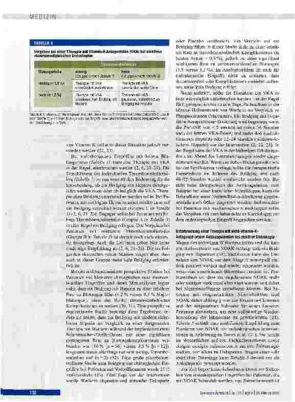 Vorschauseite 4: Periinterventioneller Umgang mit Antikoagulanzien und Thrombozytenaggregationshemmern