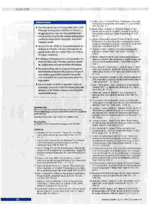 Vorschauseite 6: Periinterventioneller Umgang mit Antikoagulanzien und Thrombozytenaggregationshemmern