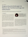 Vorschauseite 1: Sorgerechtsentscheidungen im Rahmen des Familiennachzugs von Geflüchteten