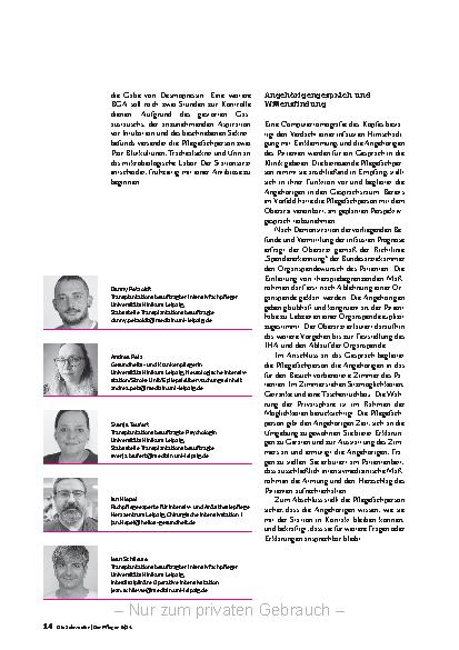 Vorschauseite 5: Professionelle Pflege des potenziellen Organspenders