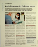 Vorschauseite 1: Aus Erfahrungen der Patienten lernen