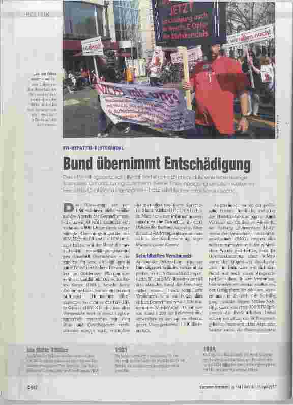 Vorschauseite 1: Bund übernimmt Entschädigung