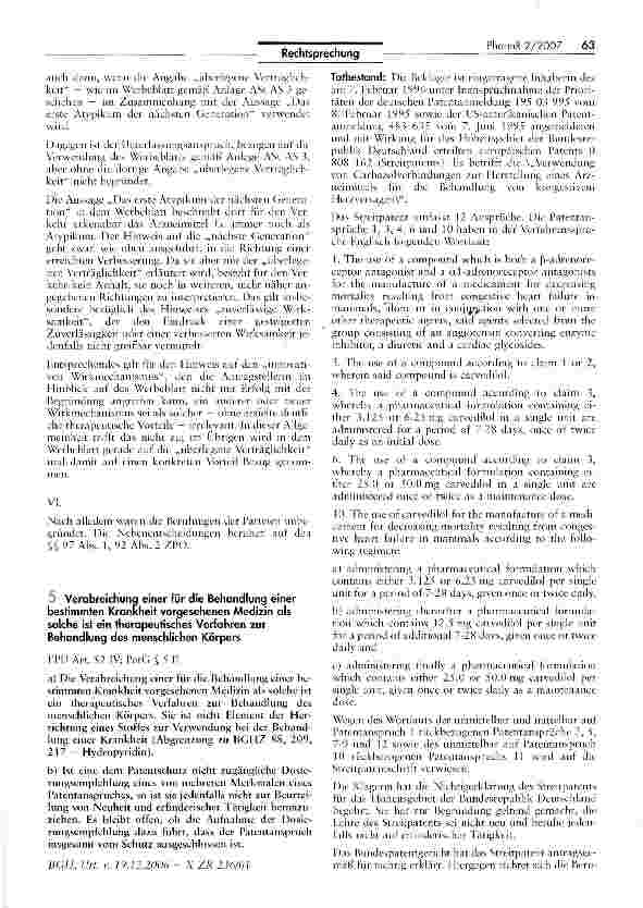 Vorschauseite 6: Zur Werbung mit Das erste Atypikum der nächsten Generation und Überlegene VerträglichkeitHWG §§ 394 Nr. 11, UWG § 8