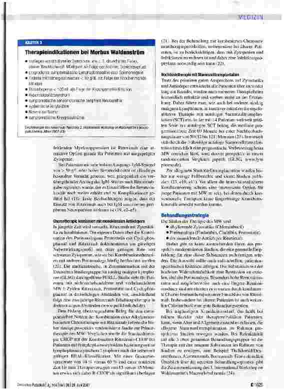 Vorschauseite 6: IgM-Gammopathie -Differenzialdiagnose, Klinik und Therapie