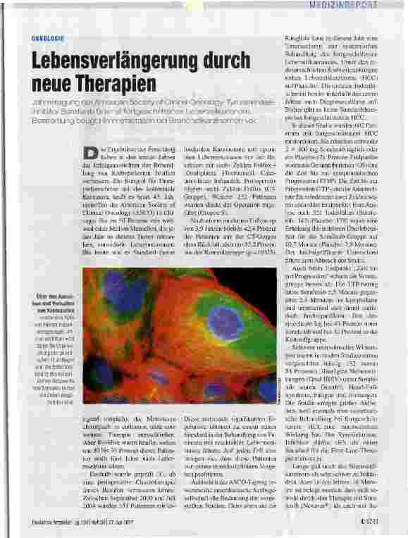 Vorschauseite 1: Lebensverlängerung durch neue Therapien