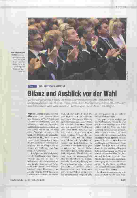 Vorschauseite 1: Bilanz und Ausblick vor der Wahl