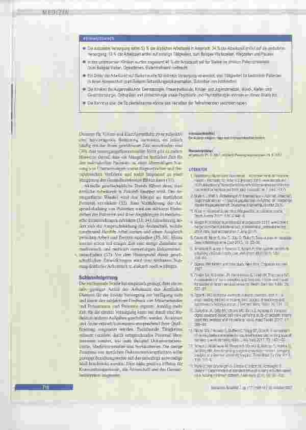 Vorschauseite 6: Arbeitszeitverteilung von Ärzten in einem deutschen Universitätsklinikum