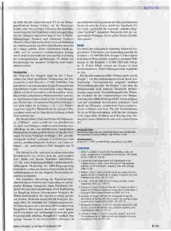 Vorschauseite 6: Intraoperatiye Prozesszeiten im prospektiven multizentrischen Vergleich