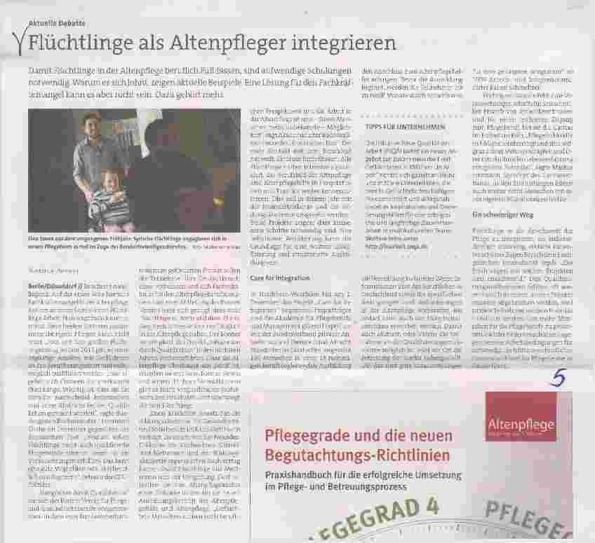 Vorschauseite 1: Flüchtlinge als Altenpfleger integrieren